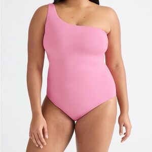 NWT Knix One-Shoulder Pink Women’s Swimsuit XXL+